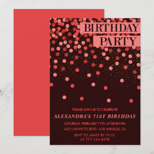 Luxury Sparkle Glitzer Confetti 71. Geburtstag Einladung
