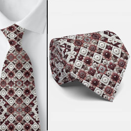 Luxury Statement Burgundy Moroccan Neck Tie Krawatte