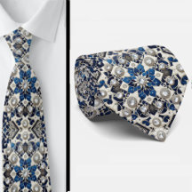 Luxury Statement Moroccan Diamond Neck Tie