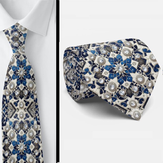 Luxury Statement Moroccan Diamond Neck Tie Krawatte (Von Creator hochgeladen)