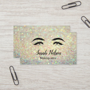 Luxury Sweet Funkelnd Makeup Business Card Visitenkarte