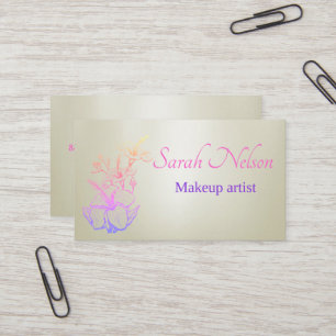 Luxury Sweet Funkelnd Makeup Business Card Visitenkarte