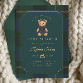 Luxury Teddy Bear baby shower  Einladung