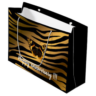 Luxury Tiger Butterfly Trendline Große Geschenktüte