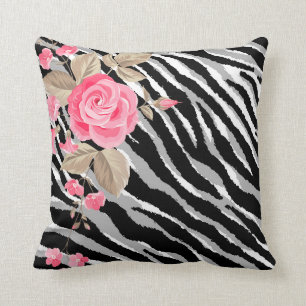 Luxury Tiger Rose Trendline Kissen