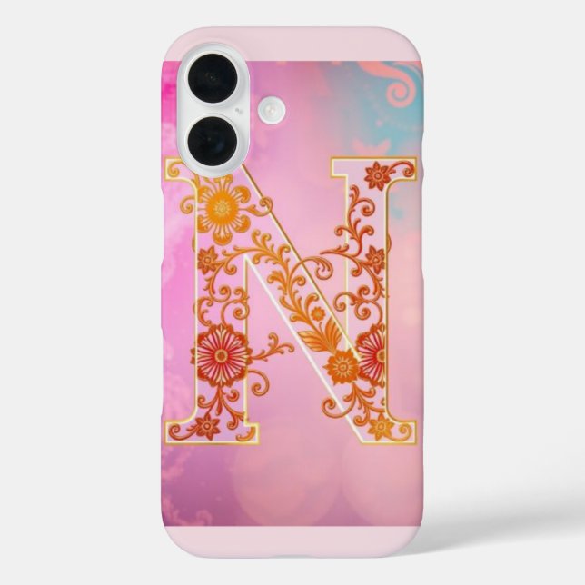 Luxury Transparent Letter N  Case-Mate iPhone Hülle (Rückseite)