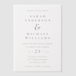 Luxury Transparent Vellum Wedding Einladungen