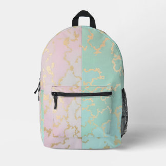 Luxury Trendy Blush Pink Soft Mint Gold Collection Bedruckter Rucksack