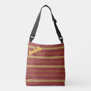 Luxury Trendy Burgundy Gold Linen Collection Tragetaschen Mit Langen Trägern