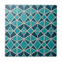 Luxury Turquoise Geometric Diamond Mosaic Tile Fliese