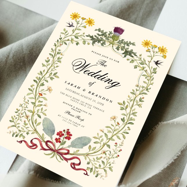 Luxury Victorian Botanical Wedding Einladung (Von Creator hochgeladen)