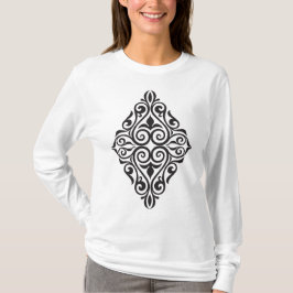 Luxury Vintage Floral Frame Decorative Art T-Shirt