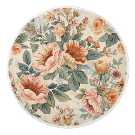 Luxury Vintage Indira Floral Keramikknauf