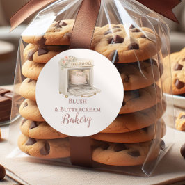 Luxury Vintage Patisserie Bakery Business Runder Aufkleber