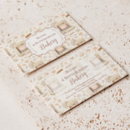 Luxury Vintage Patisserie Bakery Business Visitenkarte