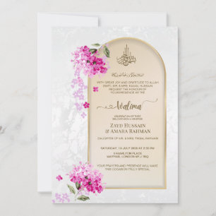 Luxury Walima Einladung Wasserfarben-Hydrangeas
