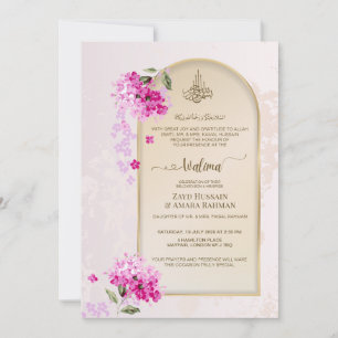 Luxury Walima Einladung   Wasserfarben-Hydrangeas