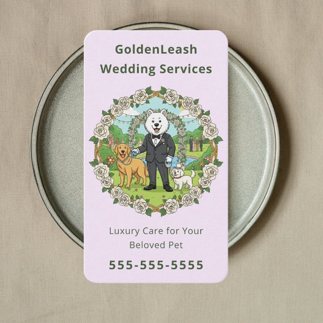 luxury wedding pet services Pet Wedding Sitter Visitenkarte (Von Creator hochgeladen)