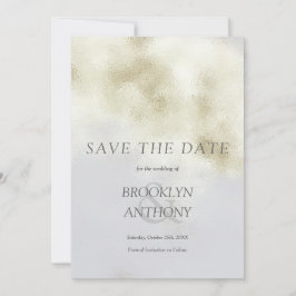 Luxury White Opal Save The Date