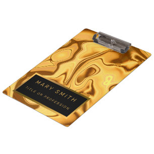 Luxus 2 in 1 Elegante Gold Marmor Business Card & Klemmbrett