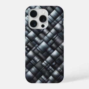 Luxus-3D-Carbonstahl-Handyhülle - Metallisch iPhone 15 Pro Hülle