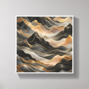 Luxus-3D-Flüssig-Gebirgslandschaft - Abstraktes Go Leinwanddruck