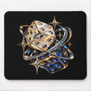 Luxus-3D-Glückswürfel-Mauspad — Golden Marble & S Mousepad