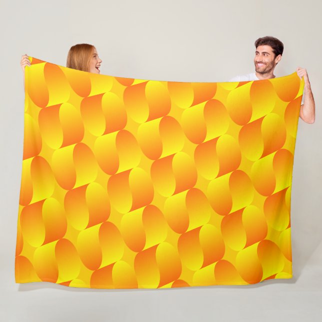 Luxus 3D Gold Schuppenmuster Optische Illusion Fleecedecke (Beispiel)