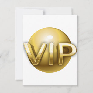 Luxus 3D Gold VIP Emblem Einladung