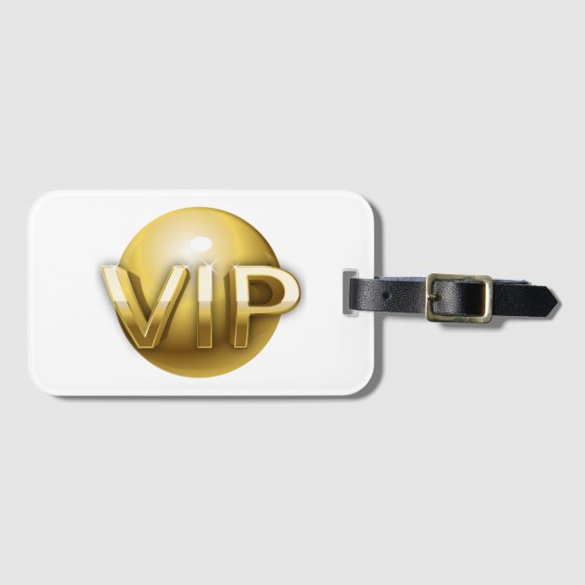 Luxus 3D Gold VIP Emblem Gepäckanhänger (Vorderseite (Horizontal))