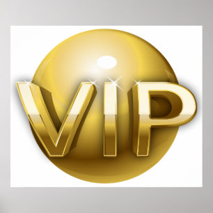 Luxus 3D Gold VIP Emblem Poster