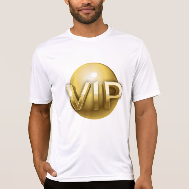 Luxus 3D Gold VIP-Emblem T-Shirt (Vorderseite)