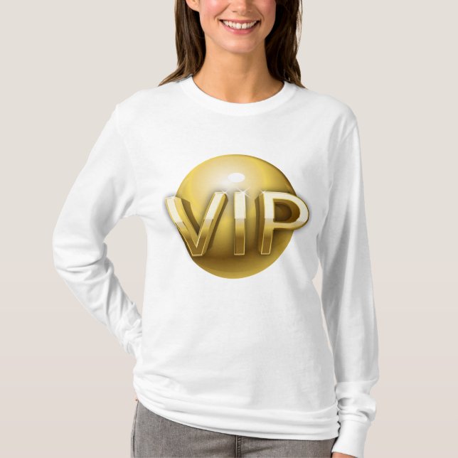 Luxus 3D Gold VIP Emblem T-Shirt (Vorderseite)