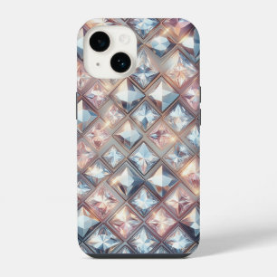Luxus 3D Kristall Diamant und Roségold Schimmernd iPhone 14 Hülle