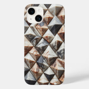 Luxus-3D-Marmor-Geometrie-Handyhülle - Elegant Case-Mate iPhone 14 Hülle