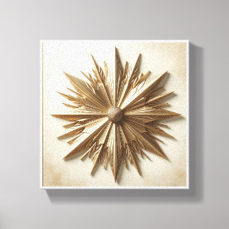 Luxus-3D-Wandkunst in Goldenem Sonnenstrahl - Eleg Leinwanddruck