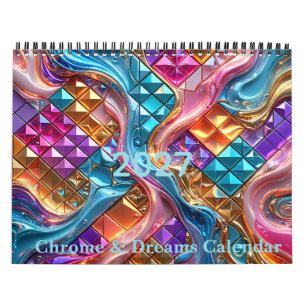 Luxus-Abstrakt-3D-Mosaik-Kalender 2027 Kalender