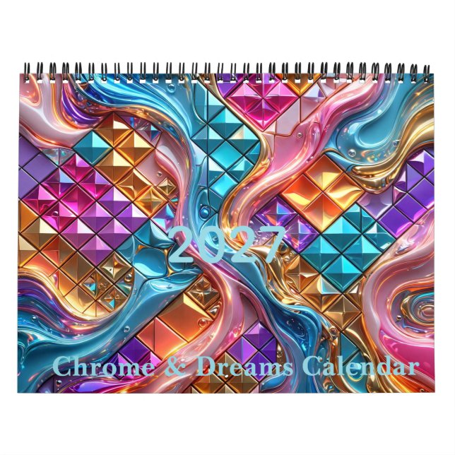 Luxus-Abstrakt-3D-Mosaik-Kalender 2027 Kalender (Titelbild)