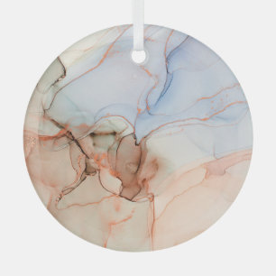 Luxus Abstrakt: Alkohol Tinte Art Ornament Aus Glas