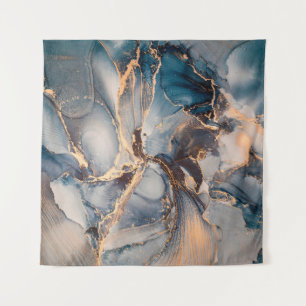 Luxus-Abstrakt-Fluid-Art-Malerei in Alkoholtinte  Wandteppich