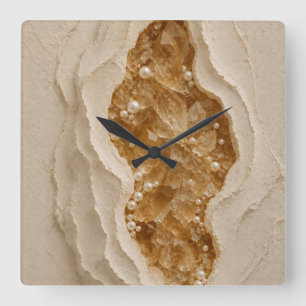 Luxus-Abstrakt-Geoden-Wanduhr Quadratische Wanduhr