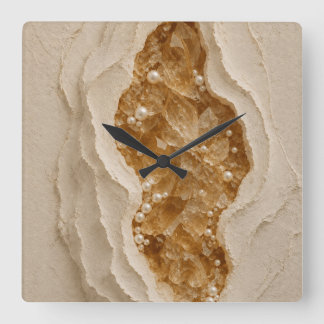 Luxus-Abstrakt-Geoden-Wanduhr Quadratische Wanduhr