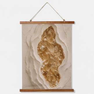 Luxus-Abstrakte-Geoden-Wandkunst Wandteppich Mit Holzrahmen