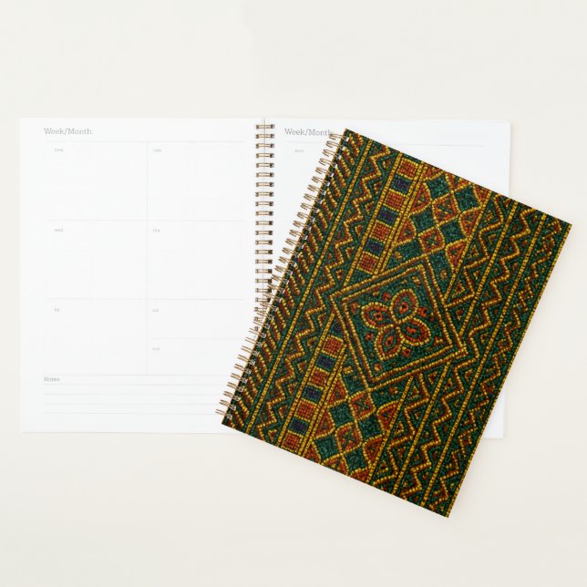 Luxus-Afrika-Kalender-Planer Perlen-Kente  Planer (Anzeige)