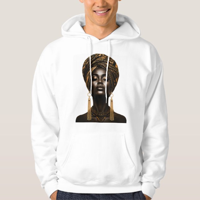Luxus Afro Art Mode Hoodie (Vorderseite)