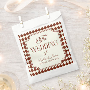 Luxus-Altes-Geld-Burgunder-Rot-Vintage-Hochzeit Geschenktütchen