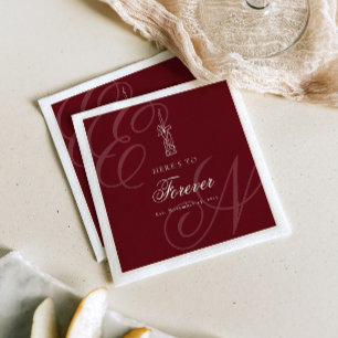 Luxus-Altes-Geld Retro-Kalligrafie-Hochzeit Serviette