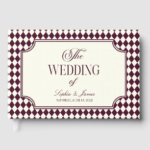 Luxus-Altes-Geld-Wein-Elfenbein-Vintage-Hochzeit Gästebuch