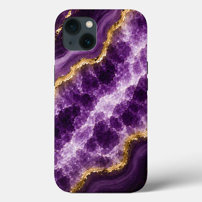 Luxus-Amethyst-Marmor-Geode Case-Mate iPhone Hülle (Rückseite)