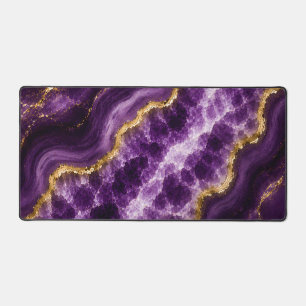 Luxus-Amethyst-Marmor-Geode Schreibtischunterlage